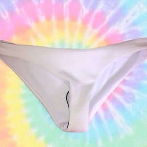 White ribbed bathing suit bottoms